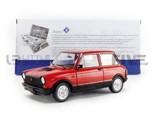 Voiture Miniature de Collection SOLIDO 1-18 - AUTOBIANCHI A112 MK5 - 1980 - Red - 1803802