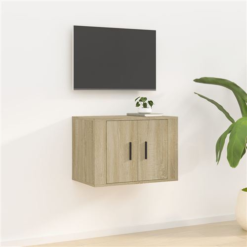 vidaXL Meuble TV mural Chêne sonoma 57x34,5x40 cm