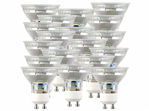 Luminea : Lot de 18 spots LED GU10 - 1,5 W - 120 lm - Blanc chaud