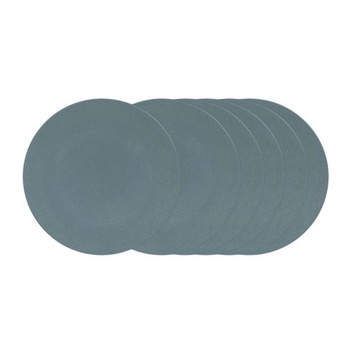 Non Communiqué Bleu Assiette Plate Vésuvio 27 Cm (Lot De 6) - Table Passion - Grès