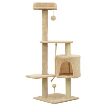 Vidaxl Arbre A Chat Avec Griffoirs En Sisal Beige 1 Cm Paniers Et Mobilier Pour Chat Achat Prix Fnac