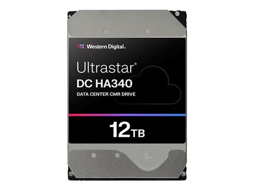 WD Ultrastar DC HA340 WUS721212BLE604 - Disque dur - Centre de données - 12 To - interne - 3.5" - SATA 6Gb/s - 7200 tours/min - mémoire tampon : 512 Mo