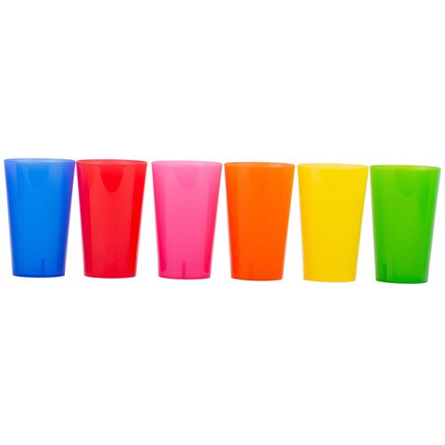 6 verres gobelet plastique incassable 33cl multi - V53PP330MIX