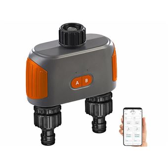 Royal Gardineer : Programmateur d'arrosage connecté BWC-600.bt à double vanne - 1
