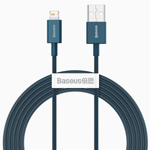 Câbles BASEUS CALYS USB vers IP 2.4A 1M Bleu