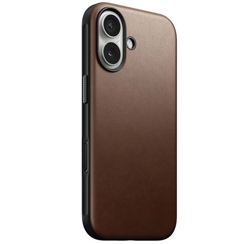 Coque pour iPhone 17 MagSafe en Cuir Premium Antichocs Nomad Marron