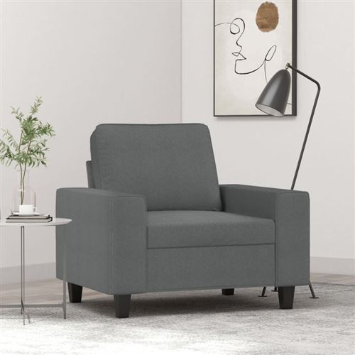 Vidaxl Gris Fauteuil Foncé 60 Cm Tissu - Image 3