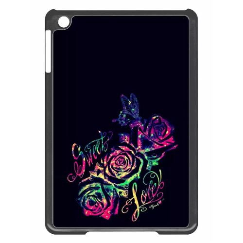 Coque tablette My-Kase pour iPad mini 2 - sweet love rose multicolor - Plastique Noir