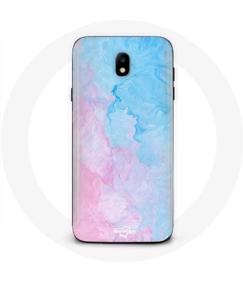 Coque Samsung Galaxy J3 2017 Fond bleu rose Maniacase