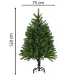 Arbre de Noël artificiel - Avec des aiguilles réalistes - 120 cm - vert - Vidaxl