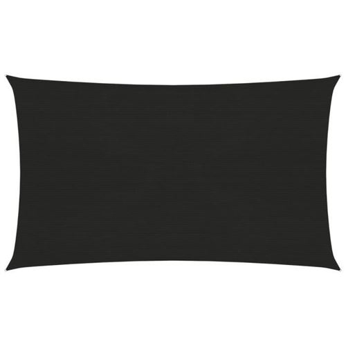 vidaXL Voile d'ombrage 160 g-m² Noir 4x7 m PEHD