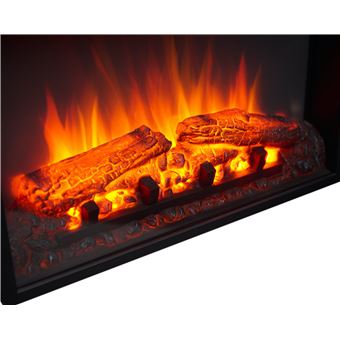 RICHEN cheminée électrique Castor - Cheminée électrique avec chauffage  1000/2000 W, effet de flammes 3D, éclairage LED, télécommande, minuteur,  thermostat - Blanche - Cheminée électrique - Achat & prix