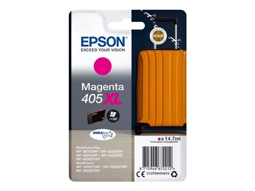 Epson 405XL - 14.7 ml - XL - magenta - original - blister - cartouche d'encre - pour WorkForce WF-7310, 7830, 7835, 7840; WorkForce Pro WF-3820, 3825, 4820, 4825, 4830, 7840