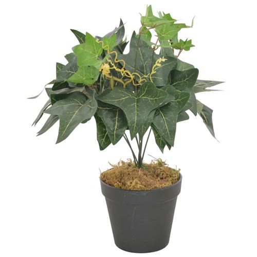 VidaXL Plante artificielle Feuilles de lierre avec pot Vert 45 cm