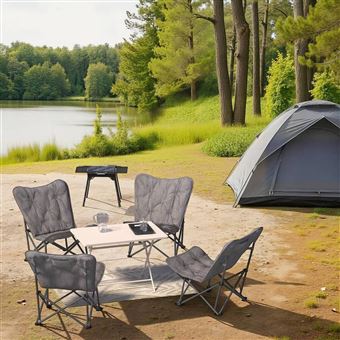 Lot De 2 Fauteuils Pliants Ultra-légers – ALU Victoria, Structure Alu 22 Mm, Toile Batyline, Accoudoirs Résine, Fabriqué En France