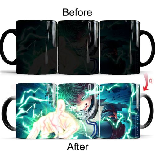 Mug magique personnalisé tasse de café thermoréactif à la chaleur, Mon héro academia, Midoriya Izuku