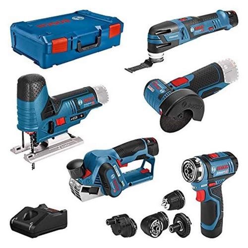 Bosch Professional Elektrowerkzeug-Set Kombi-Set, 10-tlg., Professional 12V Akku-System