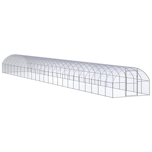 Meilleurs prix pour vidaXL Poulailler d'Extérieur 3x24x2 m Acier Galvanisé Cage Poulets Volière