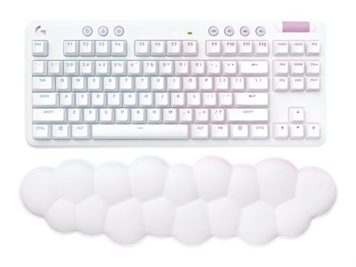 Logitech G G715 - Clavier - sans clé - backlit - Bluetooth LIGHTSPEED - QWERTY - International US - commutateur : Linear - blanc