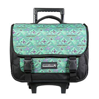 BAGTROTTER Cartable à roulettes 38 cm Minecraft Vert