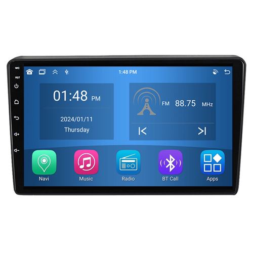 Autoradio RoverOne® Bluetooth CarPlay Android Auto Navigation 4Go RAM 64Go ROM pour Hyundai H1 II 2 TQ 2007-2015