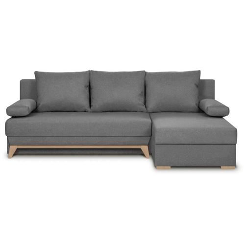 Canape dangle convertible - Tissu Gris - L 197 x P 91/132 x H 82 cm - TEIJO