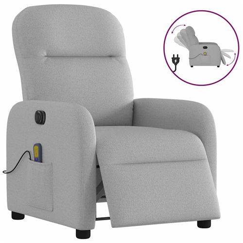 Non Communiqué Gris Vidaxl Fauteuil De Massage, Relaxation Électrique Réglable Tissu Wolk
