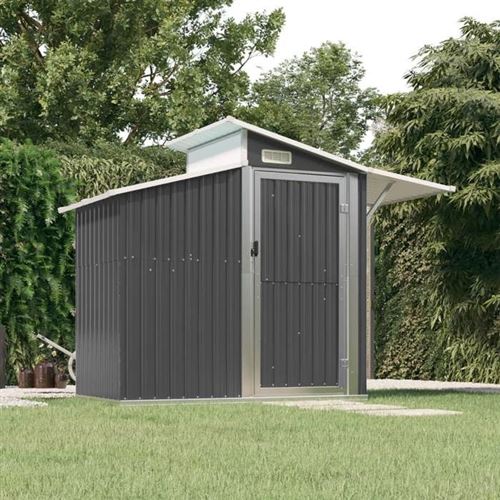 Mercatoxl - Abri de jardin Anthracite 270x130x208,5 cm Acier galvanis&eacute;