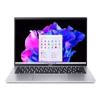 Acer Swift Go 14 SFG14-72 - Conception de charnière à 180 degrés - Intel Ultra 7 - 155H / jusqu'à 4.8 GHz - Evo - Win 11 Home - Intel Arc Graphics - 32 Go RAM - 1.024 To SSD - 14" OLED 2880 x 1800 (WQXGA+) @ 90 Hz - Wi-Fi 6E - Argent pur - clavier : S