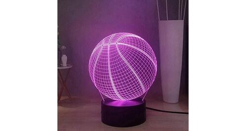 Cool basketball led night light, creative 16 couleurs lampe de table de bureau, sport series touch remote 3d night lamp decor light, meilleur cadeau