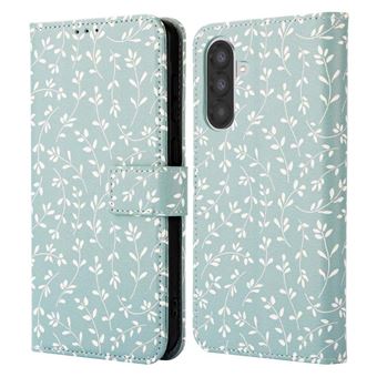 imoshion Étui de télephone portefeuille Design pour Samsung Galaxy A36 - Smoke Green Flowers - 1