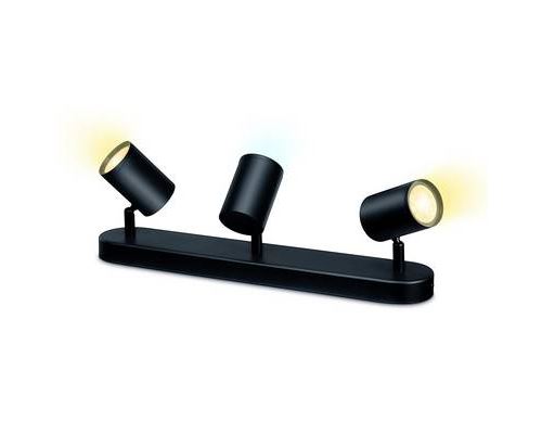 WiZ IMAGEO WiZ Spots 3x5W B 27-65K TW 871951455185500 Plafonnier LED 15 W blanc chaud noir