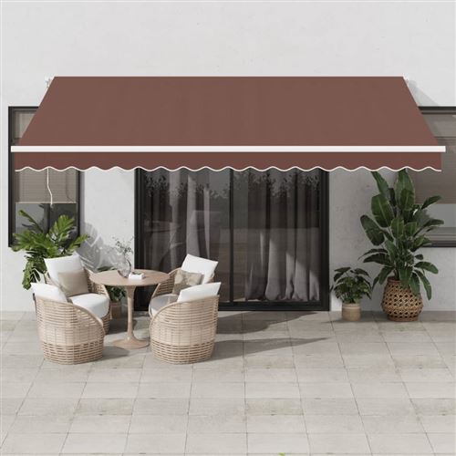 vidaXL Markise Manuell Braun 450x350 cm
