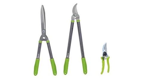 Lot 3 outils de jardinage coupants : secateur 8 + cisaille haies + coupe branches, prsmchbx3