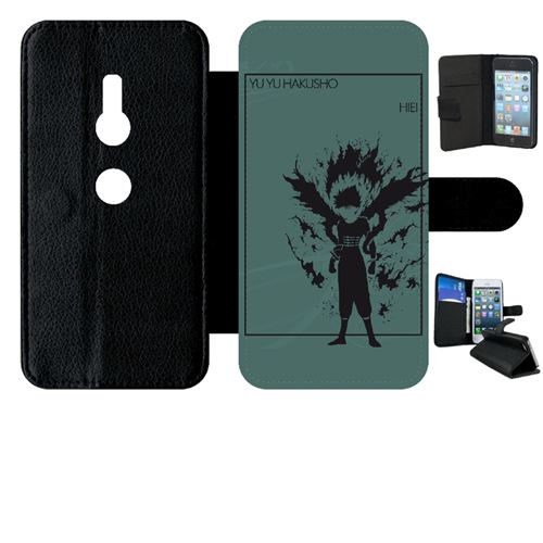 Etui My-Kase pour Xperia XZ2 - yu yu hakusho hiei - Simili-cuir Noir