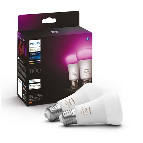 Ampoule LED connectée HUE W&C E27 x2 - vue 6