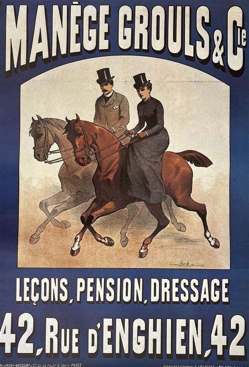 Affiche - Manége Grouls & Cie - Cheval - Dressage - Edward Ancourt - 58,5x82cm