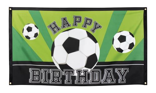 Boland drapeau de football 90 x 150 cm noir/blanc