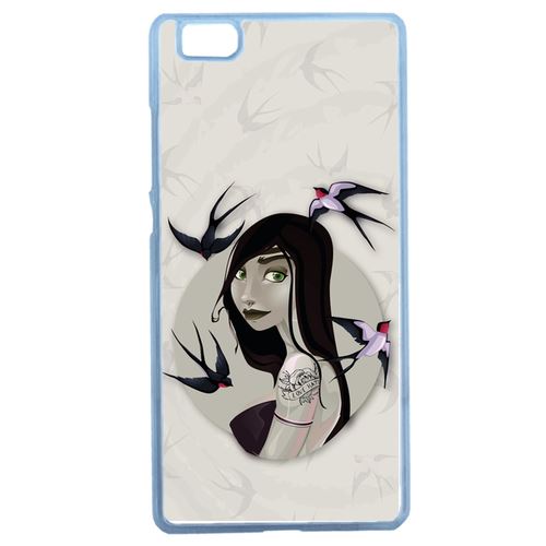 Coque Illustration Fond Gris Compatible Huawei Ascend P8 Lite Transparent