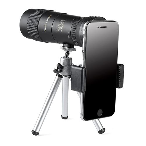 Télescope Monoculaire Zoom Téléobjectif Portable 4K 8-40X40Mm Avec Soutien-Noir