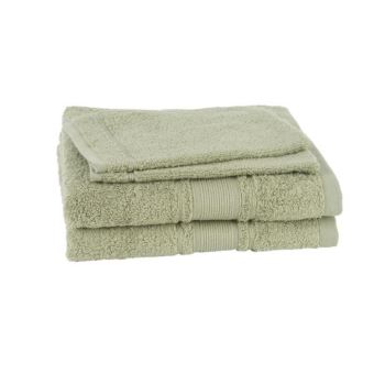 Serviette De Bain Drap De Bain Jules Lot De 2 Serviettes 2 Gants De Toilette Royale Vert Olive