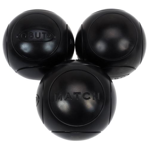 Boules de pétanque Obut Match noire (1) 74 mm Noir Taille : 730g rèf : 15135 Taille : 730g