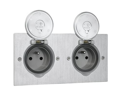 Prise De Sol Double 16a 2p T Platinum Carree Equipements Electriques Achat Prix Fnac