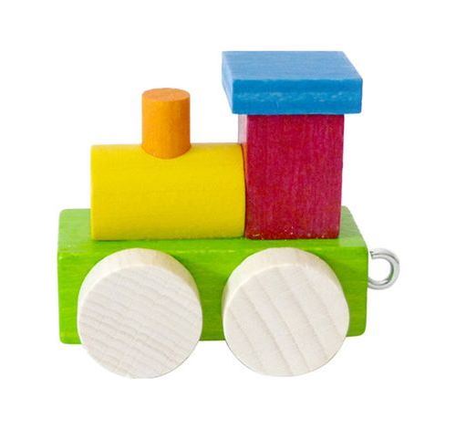 HESS Décoration en bois Motif train - locomotive cabine, 7 cm