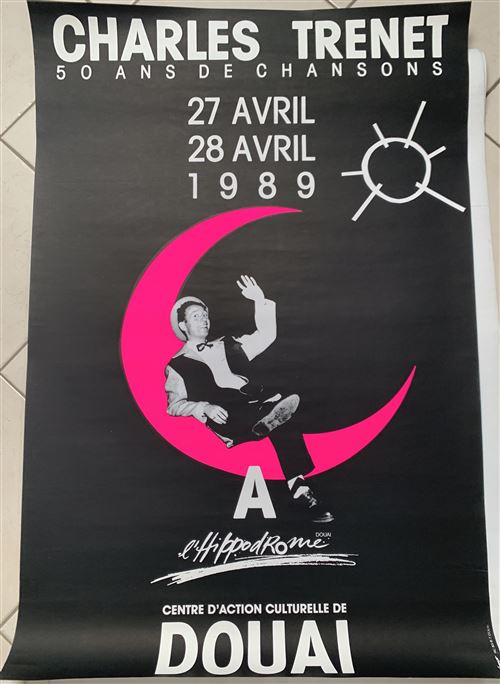 Charles TRENET - 50 ans de chansons - 1989 Concert - 80x120cm - Affiche État correct - N/A reconditionné disponible sur Fnac