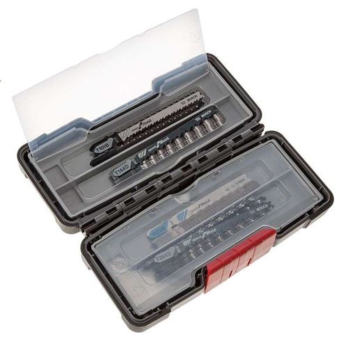 Bosch Accessories 2607010904 Set De Lames De Scie Sauteuse Wood And Metal, 40 Pièces, Emmanchement à Simple Accroche 1 Set