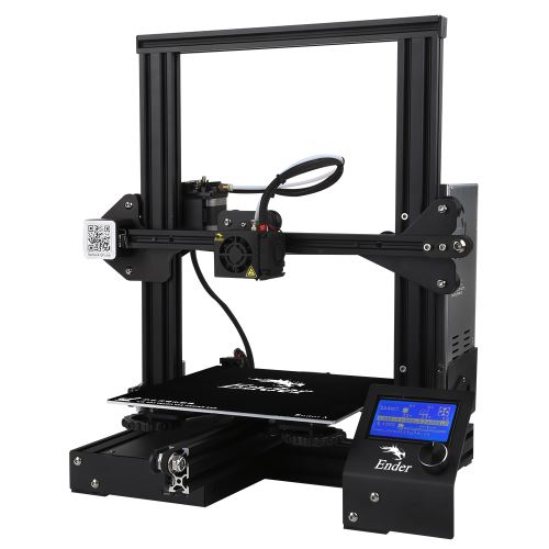 Imprimante 3D Creality3D Ender-3 DIY Imprimante DIY Prusa I3 à 3 positions avec extrudeuse MK10 Buse de 1.75mm 0.4mm