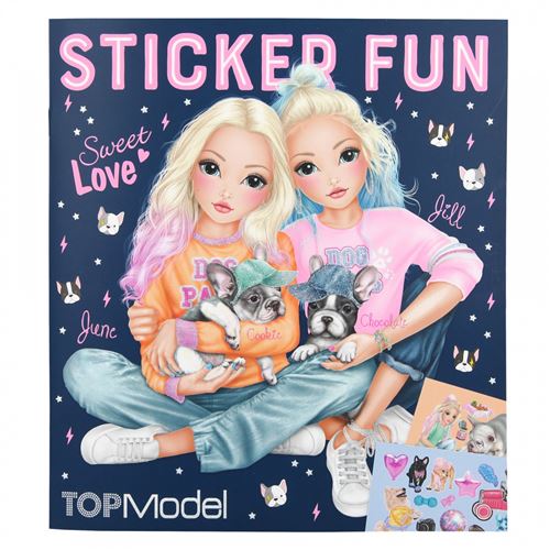 TOPModel livre d'autocollants Sticker Fun Dog girls 23 cm 4-pièces