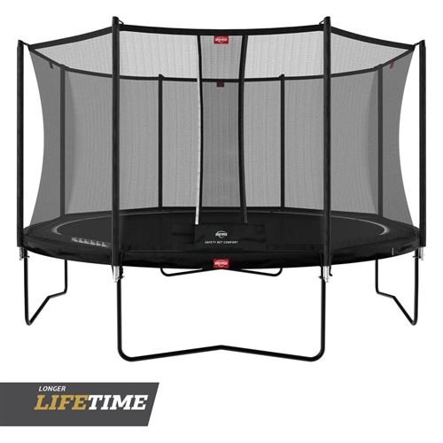 BERG Favorit trampoline Regular 430 cm black + Safety Net Comfort