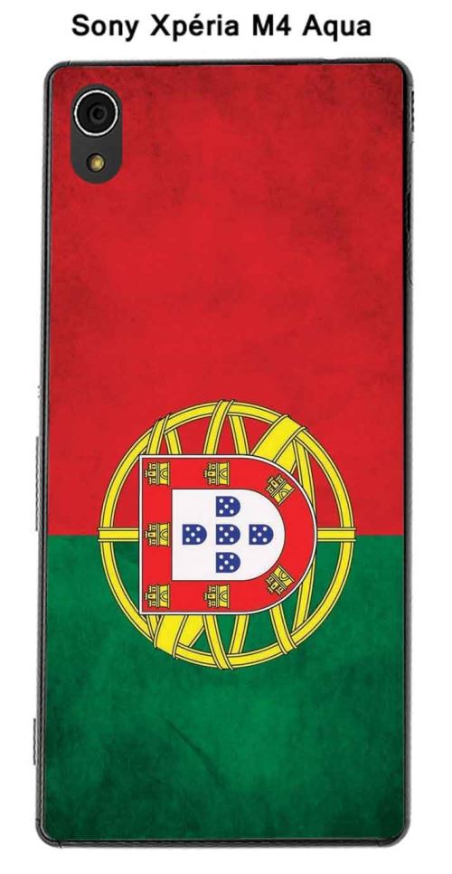 Coque Drapeau Portugal vintage pour Sony Xpéria M4 Aqua
